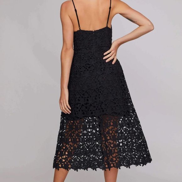 ASTR the label lace A-line midi dress, Black, Size - medium - Picture 3 of 6